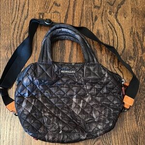 MZ Wallace Black Quilted Crossbody Bag